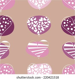 Vector pattern of valentines hearts. Elements for your greeting card