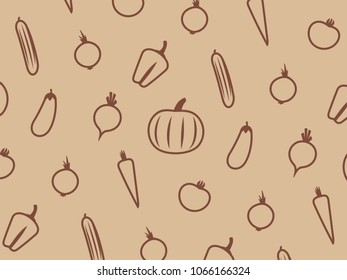 Vector pattern of vegetables.