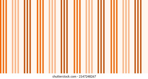 Vector Pattern Vertical Stripe Design. Orange Tone Color. Paper, Cloth, Fabric, Cloth, Dress, Napkin, Cover, Bed Printing, Gift, Present, Wrap. Halloween, Hugge, Fall, Harvest Concept, Background.