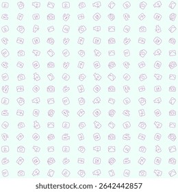 Vector pattern video player, camera, video recorder and photo viewer, seamless, minimalist design, suitable for UI UX design themes