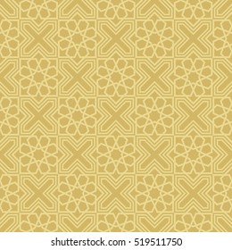 Patrón vectorial en estilo islámico vintage, fondo ornamental rico en decoración y diseño