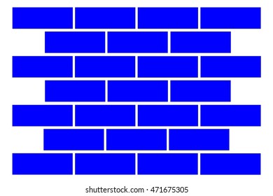Vector pattern. Vintage stylish texture. Repeating rectangular background with blue cobalt color.