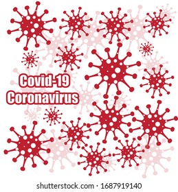 Patrón vectorial con virus. Patrón médico de Coronavirus covid-19.