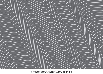 Vector pattern wave gray background. 