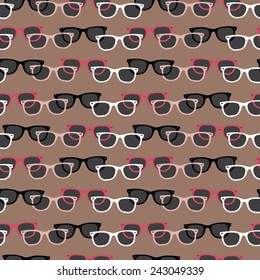 vector pattern with wayfarers sunglasess