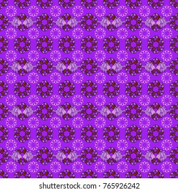 Vector pattern for wedding card illustration. Vintage decorative element on a violet, brown and black colors. Invitation with colored mandala.