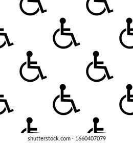 vector pattern of a wheelchair accessible sign on a  background.