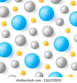 Vector pattern white abstract background colored balls. EPS 10