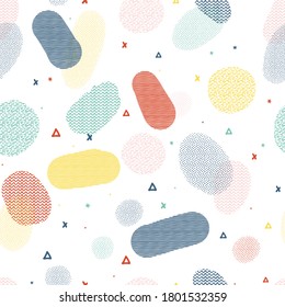 vector pattern white colorful children