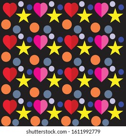 Vector pattern with white stars. Fun ditsy star print, constellations and twinkle lights. Concept of astrology and birthday and holiday spirit. Star pattern
