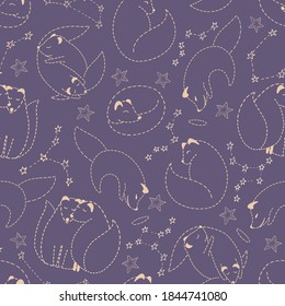 Vector pattern winter theme arctic fox. Vector pattern winter theme. Ideal for fabrics, cards, gift wrapping paper, wallpapers, scrapbooking etc.