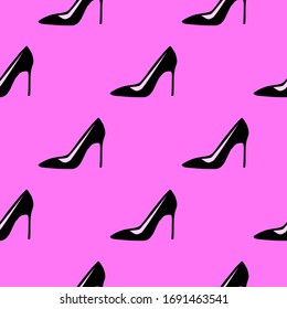 vector pattern of women's shoes for decoration