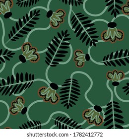 vector pattern for wrapping paper, games, upholstery, floral motif