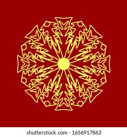 vector pattern, yellow stripe flower. Red hearted background. striped illustration. vector 38