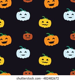 Vector Pattern for your design. Halloween background pattern. Colorful. Flat