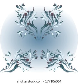 Vector patterned element. Abstract winter and water nature. Bitmap is available too.