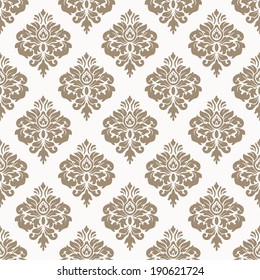 Vector  pattern,endless floral ornaments in vintage style. Original author's design, hand-drawn.