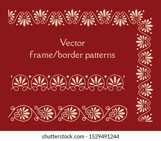 Vector patterns - frames, Hellenic patterns