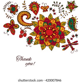 Vector patterns painted by hand. Beautiful doodle.