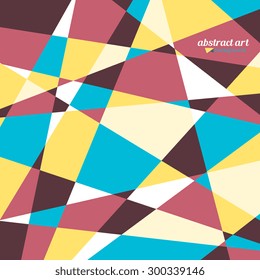 Vector patterns, polygon art colored abstract illustration. Contrast borders and frames. Web and mobile interface template. Corporate website design. Dark blue brown yellow beige terracotta