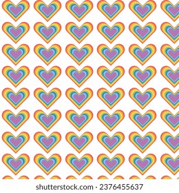 vector pattren love rainbow background