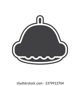 Vector Pattypan squash icon. Element of Fruits and vegatables for mobile concept and web apps icon. Glyph, flat icon for website design and development, app development