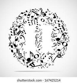 Vector pause button background.