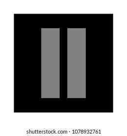 vector pause button icon - media symbol - pause music or video