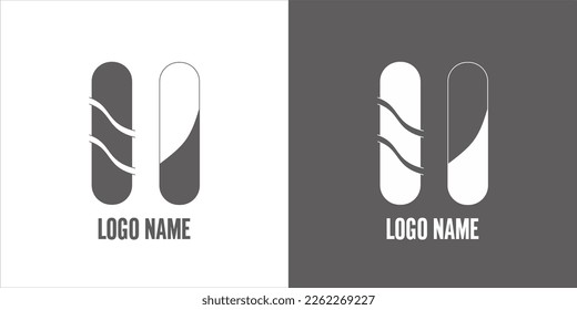 Vector Pause Button Logo Design