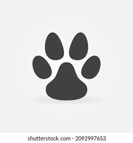 Vector Paw Animal Footprint concept icon or logo element