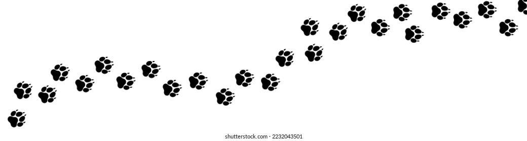 Vector paw footprint close-up. The concept of a veterinary clinic and pets