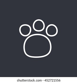 Vector paw icon