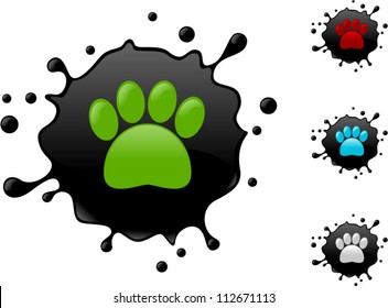 vector paw sign in oil