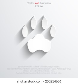 Vector paw web icon Eps 10.
