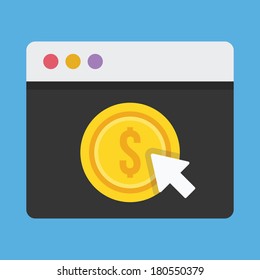 Vector Pay Per Click Icon