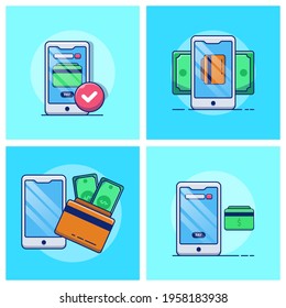 Vector Of Payment Method Icon. Flat Of Payment Method Icon. Flat design vector illustration for web banner, web and mobile, infographics. Vector Payment Method Icon Graphic.