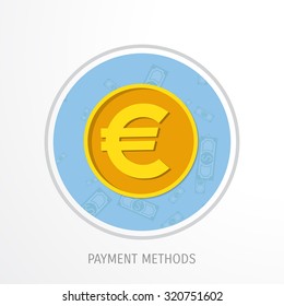 Vector payment methods concept illustration. E-commerce and internet banking.