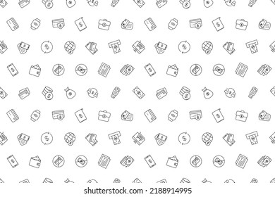 Vector payment pattern. Payment seamless background