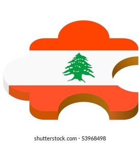 vector pazl with national symbolics