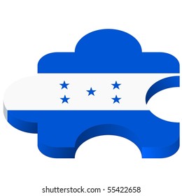 vector pazl with national symbolics of Honduras