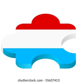 vector pazl with national symbolics of Luxembourg