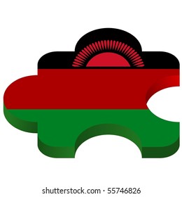 vector pazl with national symbolics of Malawi