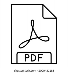 Vector PDF Outline Icon Design
