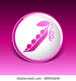 Vector pea pod isolated logo food natural.