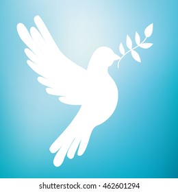 Vector peace day dove pigeon icon symbol