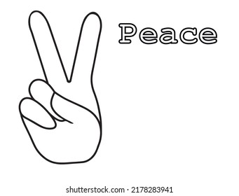 Vector "Peace" sign on white background