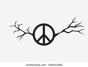 Vector of peace sign. set of peace signs vectors