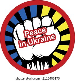 vector peace sign in Ukraine