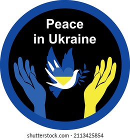 vector peace sign in Ukraine