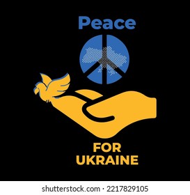 vector peace sign in Ukraine